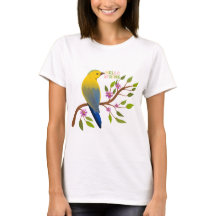 Niedliches Hello Spring Bird T-Shirt für sie | Nat