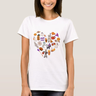 Niedliches Herbst- und Halloween-Design perfekt fü T-Shirt