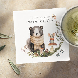 Niedliches Herbstwald | Babydusche Napkins Serviette