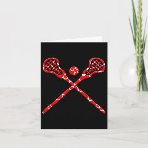 Niedliches Herz am Valentinstag Lacrosse Lover Spo Karte