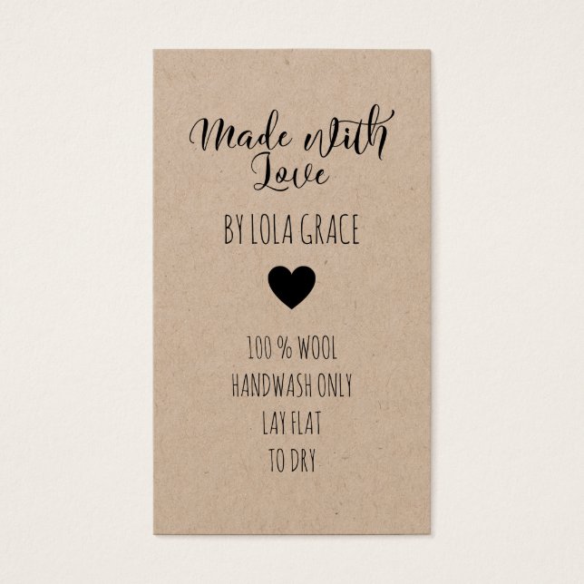 Niedliches Herz aus Liebe-Kraft-Papier (Vorderseite)