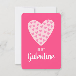 Niedliches Herz "Be My Galentine" Personalisierter Mitteilungskarte