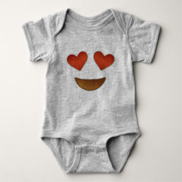 Niedliches Herz für Augen emoji Baby Strampler
