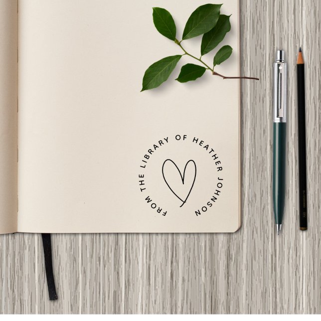 Niedliches Herz ganz einfach aus dem Bibliotheksbu Gummistempel (Von Creator hochgeladen)