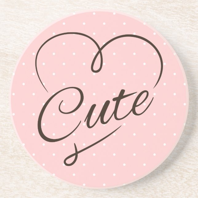 Niedliches Herz-Gekritzel Untersetzer (Vorne)