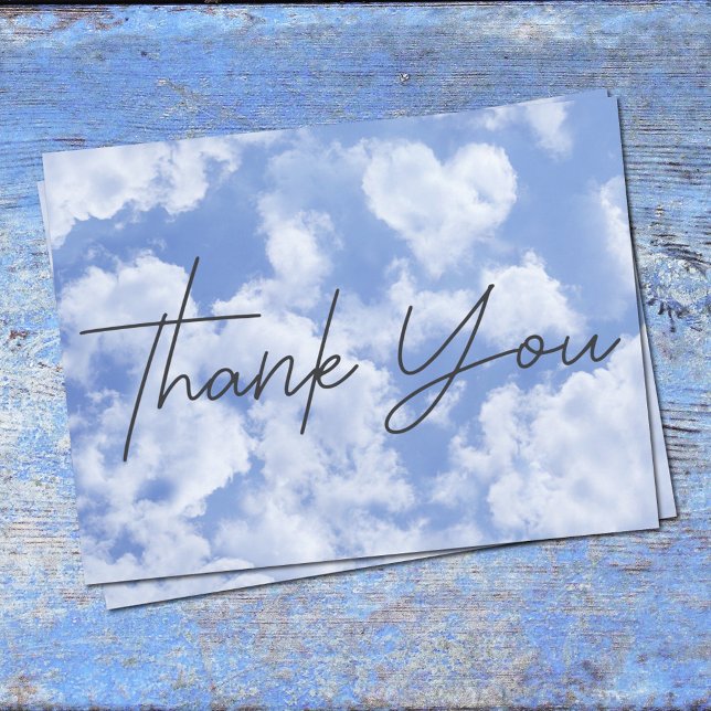 Niedliches Herz gestreift Wolke in blauem Himmel f Postkarte (Von Creator hochgeladen)