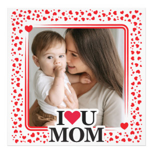 Niedliches HERZ I LIEBE DU MAMA Muttertag Foto Ges