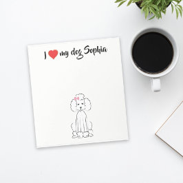 Niedliches Herz I Liebe mein Hund Custom Whimsical Notizblock