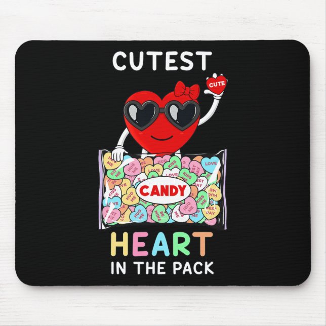 Niedliches Herz im Pack Fun Valentinstag Toddle Mousepad (Vorne)