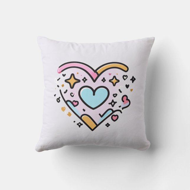 niedliches Herz Kissen (Rückseite)