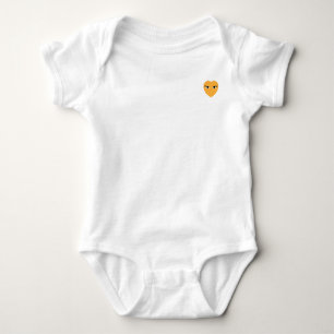 Niedliches Herz mit Augen auf White Baby Bodysuit Baby Strampler
