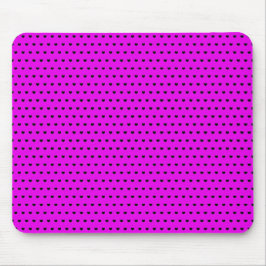 Niedliches Herz-Muster in Schwarz und Rosa Mousepad