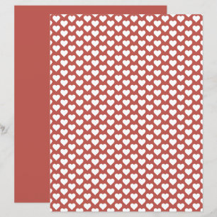 Niedliches Herz Muster Schwarzes rotes Scrapbook P