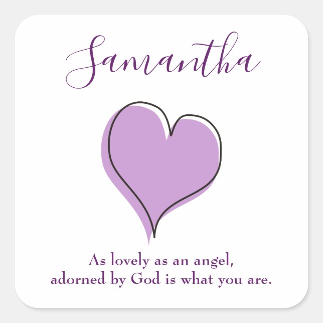 Niedliches Herz Quadratischer Aufkleber (Vorderseite)