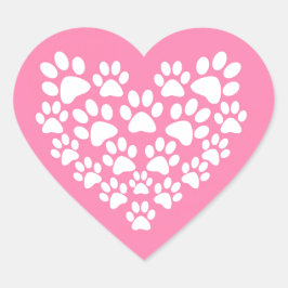 Niedliches Herz rosa Farbe drucken Herz-Aufkleber