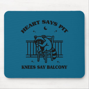 Niedliches Herz sagt Pit Knie sagen Mousepad