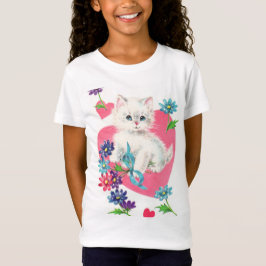 Niedliches Herz und Katzenjunge T - Shirt