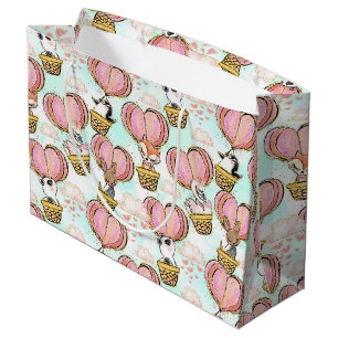 Niedliches Herzballon Valentines Tiere in Liebe Große Geschenktüte