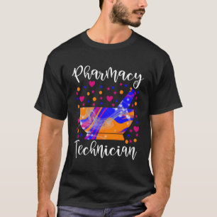 Niedliches Herzmuskel und Pestle Pharmacy-Technike T-Shirt
