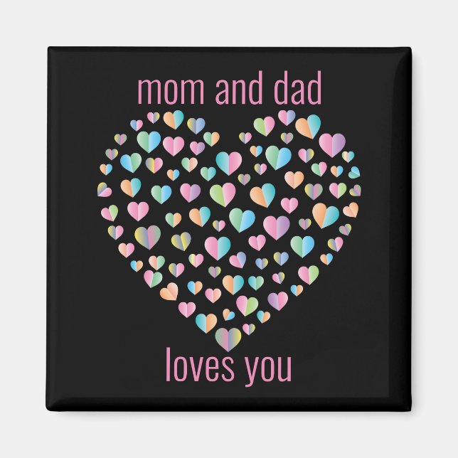 Niedliches Herzmuster Magnet (Vorne)