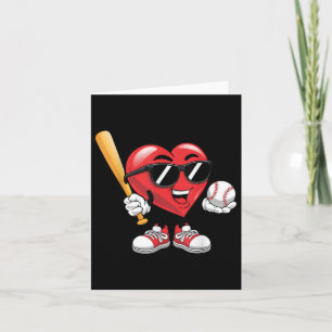 Niedliches Herzspiel Baseball Valentinstag Boys Gi Karte