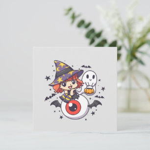 Niedliches Hexenkid zu Halloween
