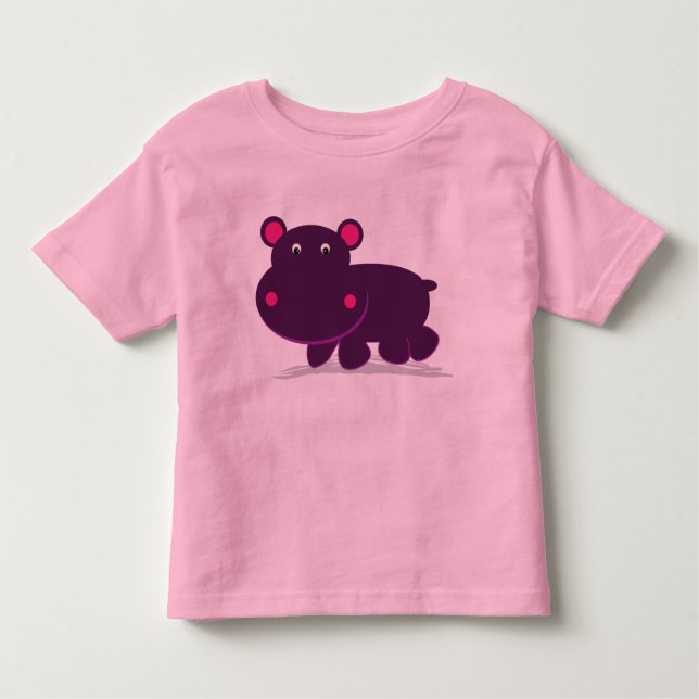 Niedliches Hippo Kleinkind T-shirt (Vorderseite)