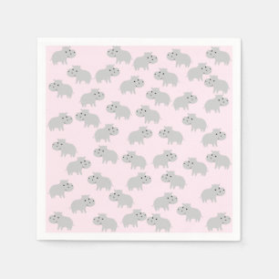 Niedliches Hippo Paper Napkins Serviette