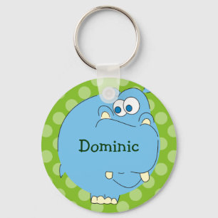 Niedliches Hippo Personalisiert Kids Name Keychain Schlüsselanhänger