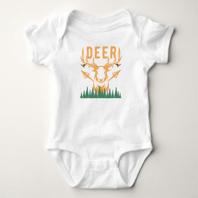 Niedliches Hirsch Baby Strampler (Vorderseite)