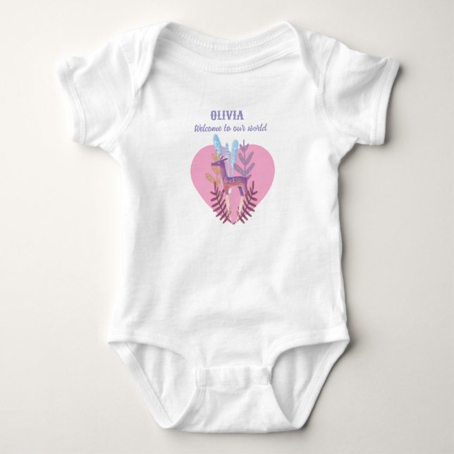 niedliches Hirsch nach Maß Baby Strampler (Vorderseite)