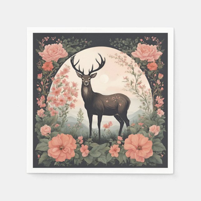 Niedliches Hirsch Serviette (Vorderseite)