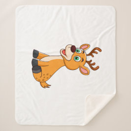 Niedliches Hirsch Sherpadecke