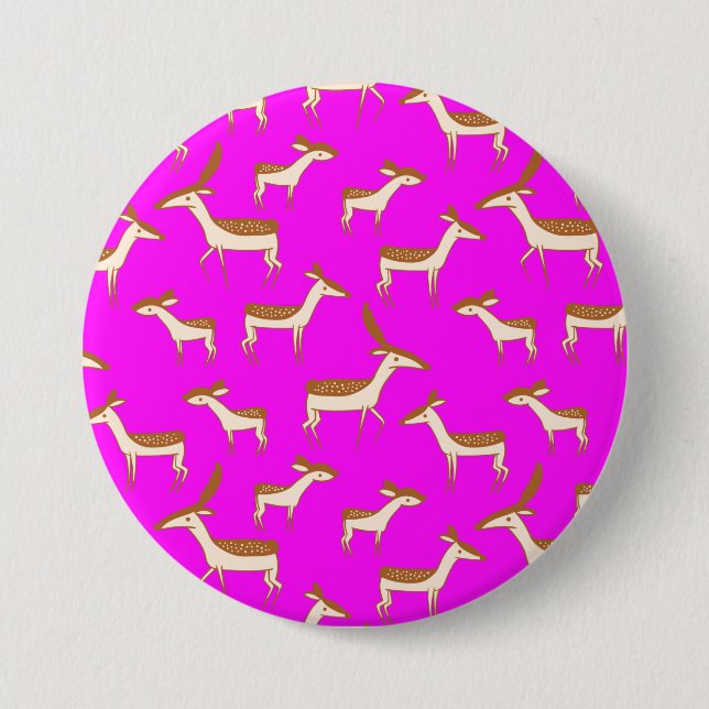 Niedliches Hirsch und Familie Button (Vorderseite)