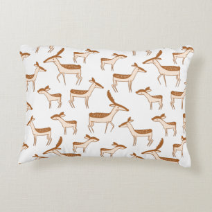 Niedliches Hirsch und Familie Dekokissen