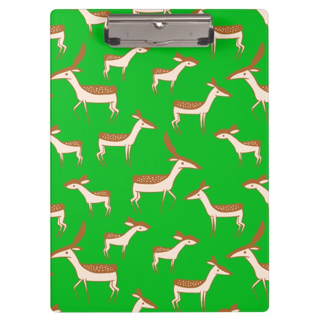 Niedliches Hirsch und Familie Klemmbrett (Vorderseite)