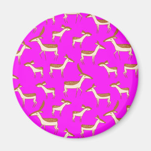 Niedliches Hirsch und Familie Magnet