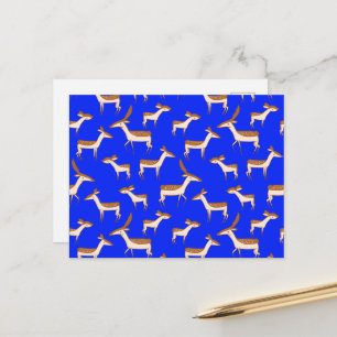 Niedliches Hirsch und Familie Postkarte