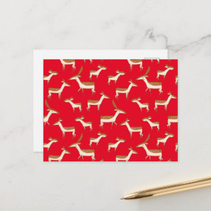 Niedliches Hirsch und Familie Postkarte