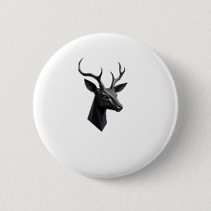 Niedliches Hirschhören 3d - Welt-Aufkleber für Tie Button