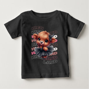 Niedliches Hochland Kuh Ballerina - Kawaii Animal Baby T-shirt