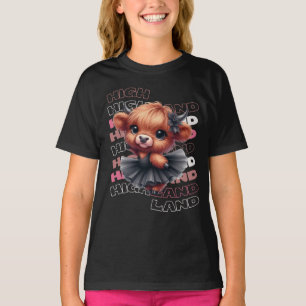 Niedliches Hochland Kuh Ballerina - Kawaii Tier T-Shirt