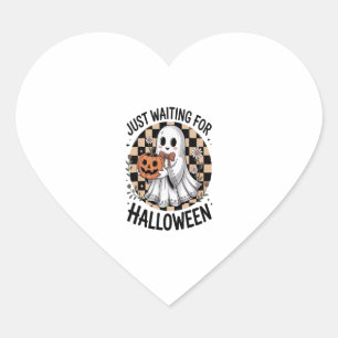 Niedliches Hochland-KuhHalloween (2) Herz-Aufkleber