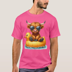 Niedliches Hochland-Kuhherd Schwimmbad Sommerwogen T-Shirt