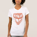 Niedliches holländisches Tulip Floral Zeichnend Pi T-Shirt<br><div class="desc">Eine wunderschöne botanische Blumenzeilenkunst-Illustration einer einfachen holländischen Tulpe in Rosa und Orange.</div>