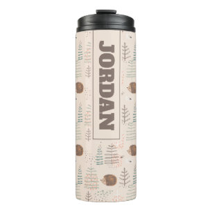 Niedliches Holz Igel Muster Thermosbecher