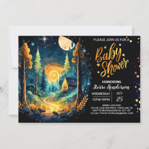 Niedliches Holz in die Woods Baby Dusche Einladung