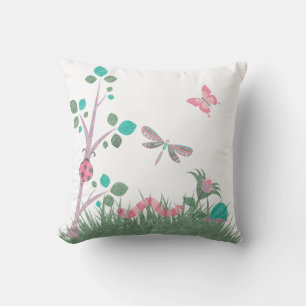 Niedliches Holzbrett Bugs Weiße Zunge Kissen