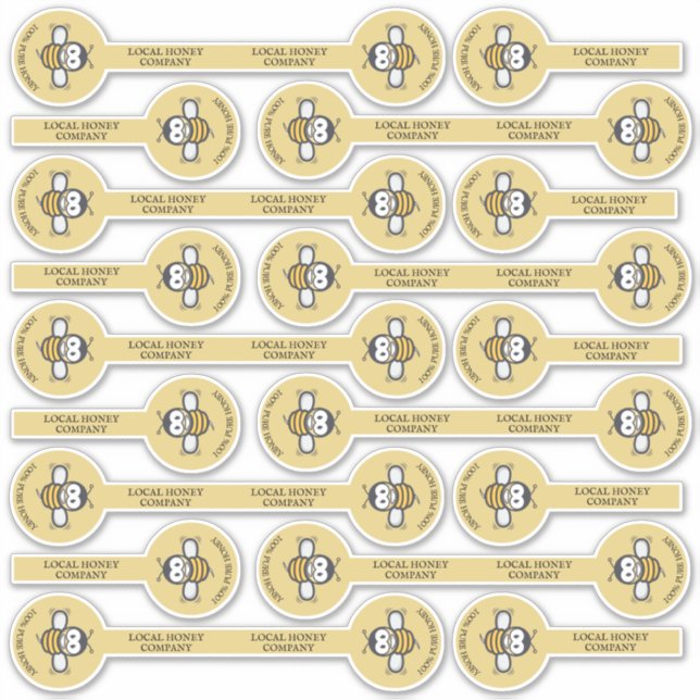 Niedliches Honeybee Logo-Top-Deckensicherheit Aufkleber (Vorderseite)