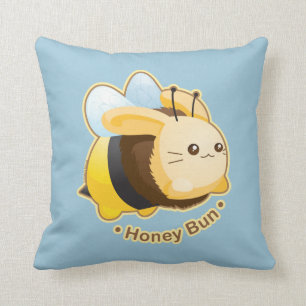 Niedliches Honig-Brötchen-Häschen Kissen